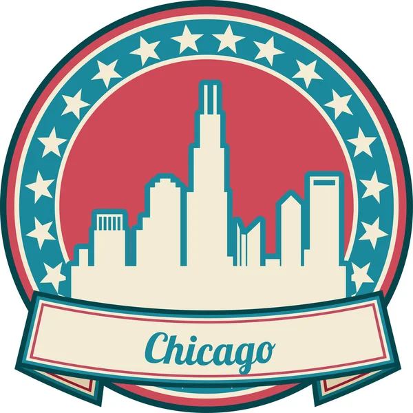 Skyline chicago — Vector de stock