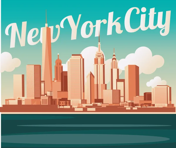 Skyline di New York — Vettoriale Stock