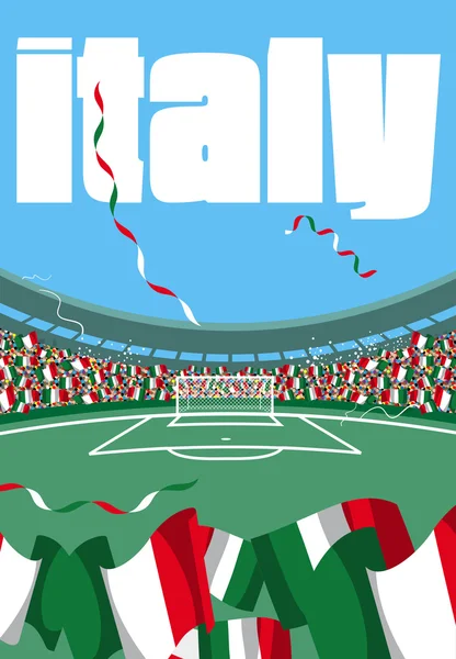 İtalyan Futbol Stadyumu — Stok Vektör