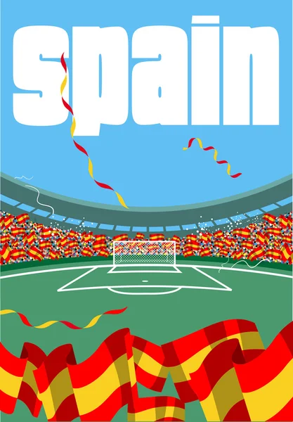 Spain soccer stadium — Stock Vector