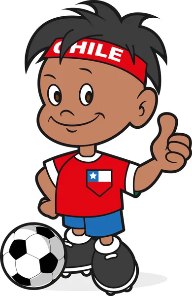 Joueur de football chilien — Image vectorielle