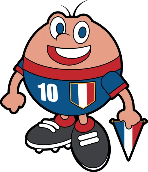 Mascotte de Football Français — Image vectorielle