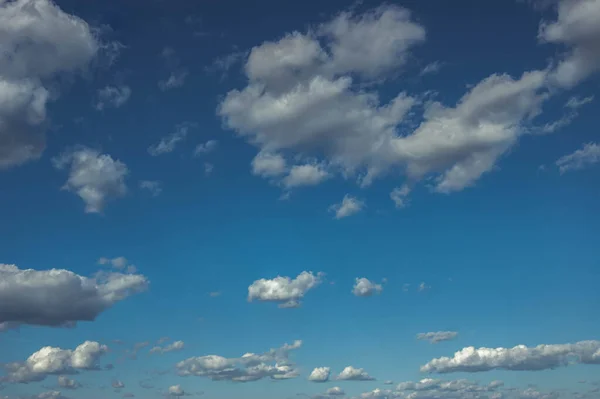 Blue Sky Lots Thick Clouds Sky Background Cloudy Weather — Stock Photo, Image
