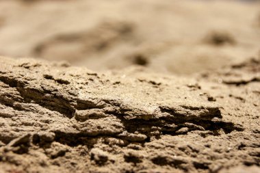 Kumun dokusu. Kum ocağı. Kum taşlarının resimsel dokusu.