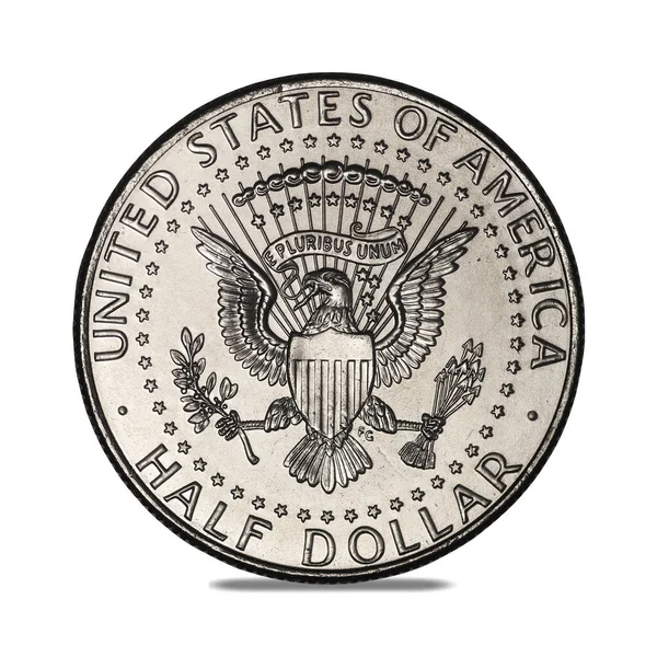 Αμερικανικό Μισό Δολάριο Του 2020 Λευκό Φόντο — Φωτογραφία Αρχείου