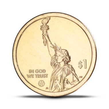 1 $2020 - Amerikan İnovasyon - Telefon Massachusetts 'te beyaz arka planda 1 $madeni para
