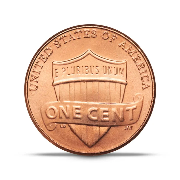 Usa Cent 2020 Lincoln Sobre Fondo Blanco — Foto de Stock