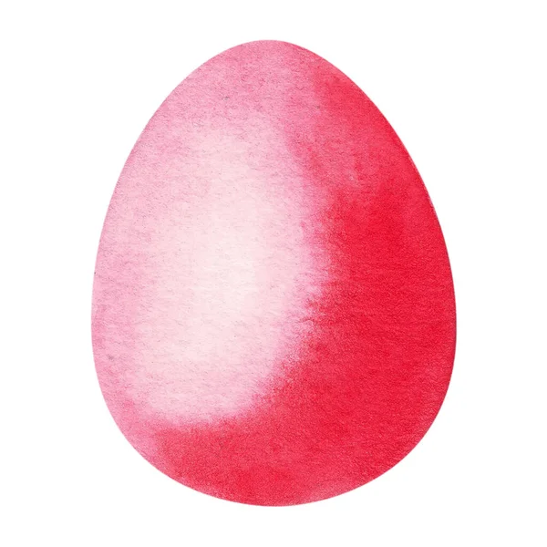 Ozdobione jajko wielkanocne w stylu kreskówki. Ilustracja akwareli. Szczęśliwego Wielkanocy. Białe tło. Element sztuki — Zdjęcie stockowe