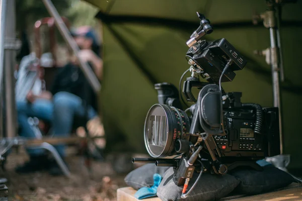 Film Profesional Dan Kamera Video Lokasi Syuting Shooting Shift Peralatan — Stok Foto