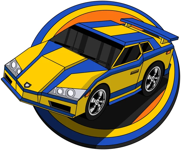 Velocidad de coches de dibujos animados — Vector de stock