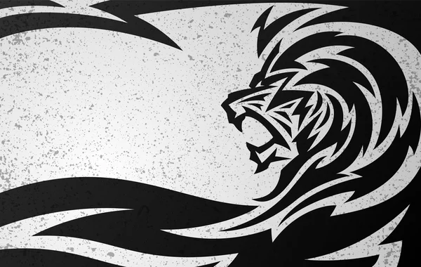 Design Lion Tribal — Image vectorielle