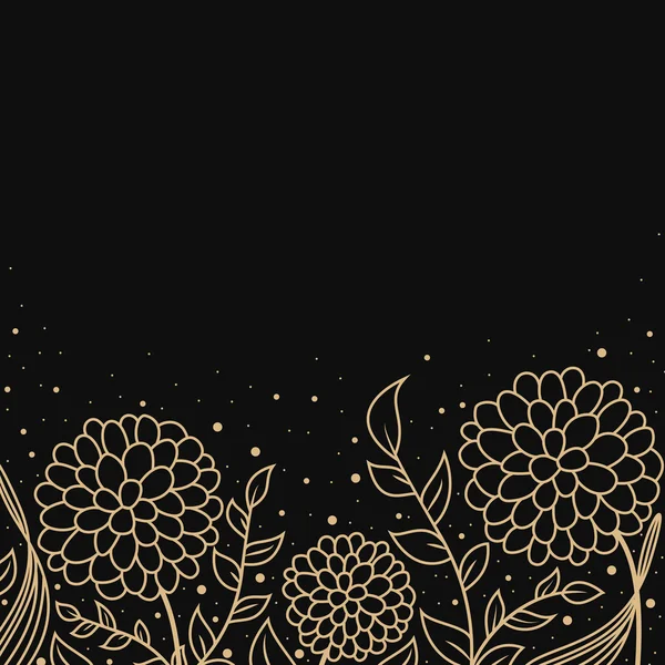 Χρυσό φόντο floral σχεδιασμό — Διανυσματικό Αρχείο