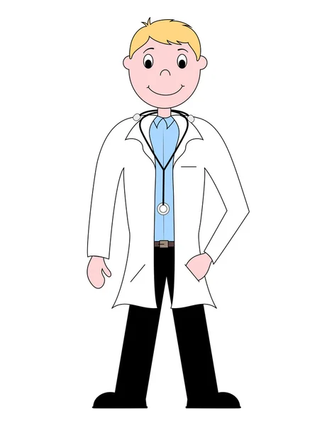 Γιατρός καρτούν εικονογράφηση — Διανυσματικό Αρχείο