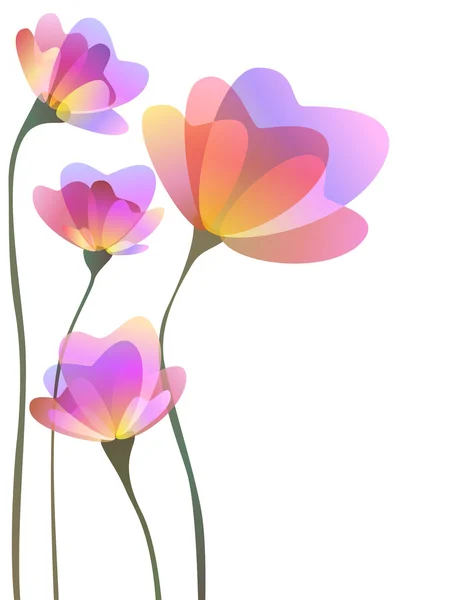 Diseño de flores abstractas primavera — Vector de stock