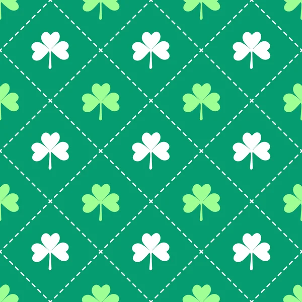 Irisches Shamrock-Blättermuster — Stockvektor