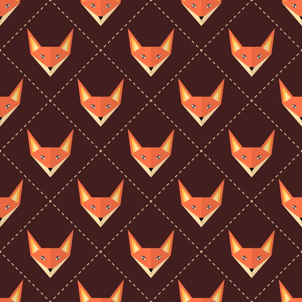 Fox hlava bezešvé pattern design — Stock fotografie