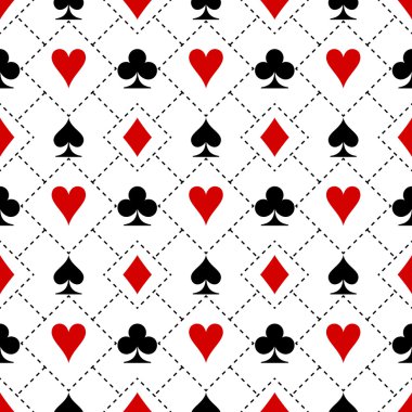 Kart takım elbise sembolleri desen