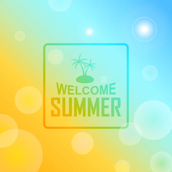 Welcome Summer abstract banner — Stock Vector