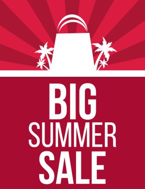 Büyük yaz satış afiş tasarımı