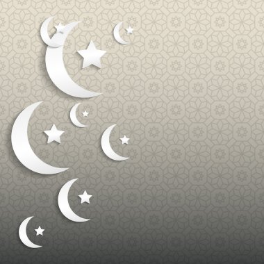 Hilal ve yıldız arka plan