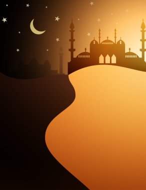 Çöl ve Camii İslam tasarım