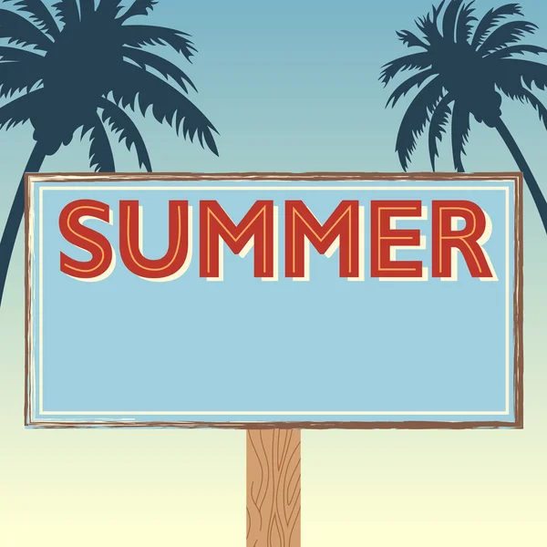 Vintage style summer beach banner — Stock Vector