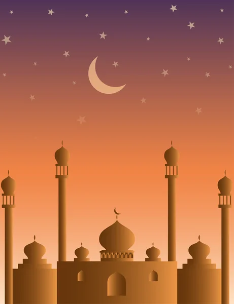 Arabian style mosque background — Stock Vector