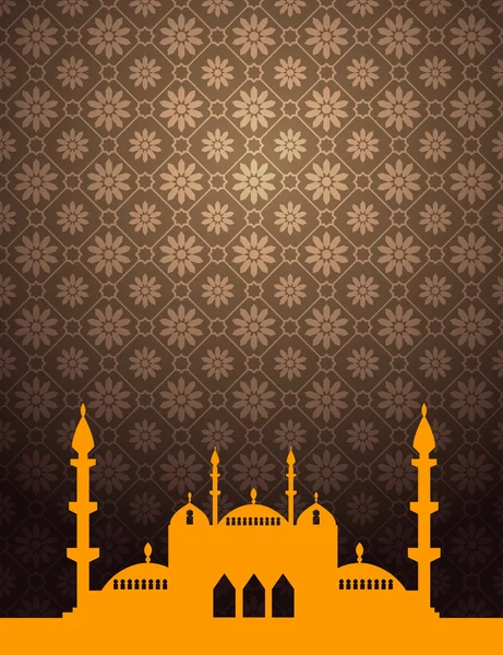Fundal islamic cu moschee — Vector de stoc