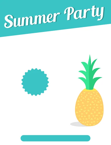 Summer party flyer design — Stock Vector