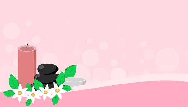 Diseño de banner de spa rosa — Vector de stock