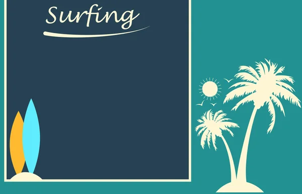 Design de banner de surf vintage —  Vetores de Stock