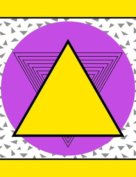 Folheto geométrico de forma triangular — Vetor de Stock
