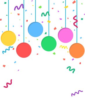 Konfeti ve balon partisi el ilanı 