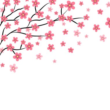 Pembe çiçek şube arka plan