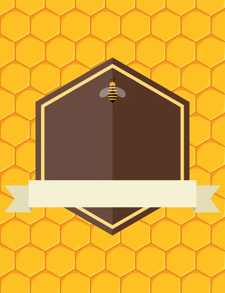 Design de cartaz de favo de mel —  Vetores de Stock