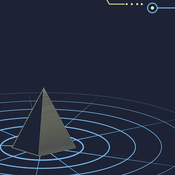 Pyramide - moderne teknologisk bakgrunn – stockvektor