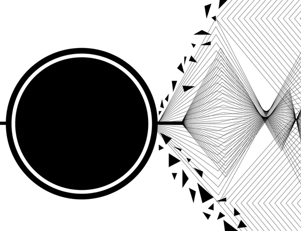Design geométrico preto abstrato — Vetor de Stock