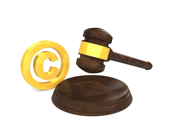 3d gavel copyright lois concept — Photo