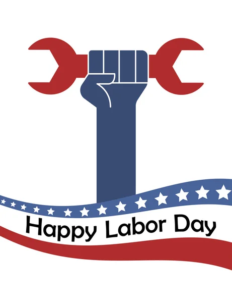 USA labor day poster — Stock Vector