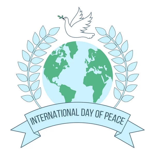 国际和平日的和平的旗帜 — 图库矢量图片