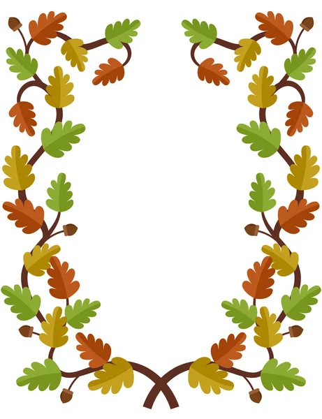 Autumn leaves frame design — Stock Vector