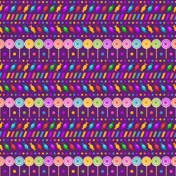 Lollipops and candy pattern — Stock Vector