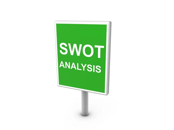 Vývěsní štít SWOT analýzy — Stock fotografie