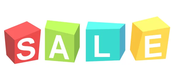 Sale Cubes banner — Stock Vector