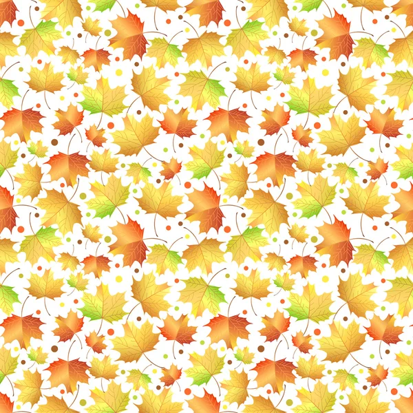 秋のカエデの葉のパターン — ストックベクタ