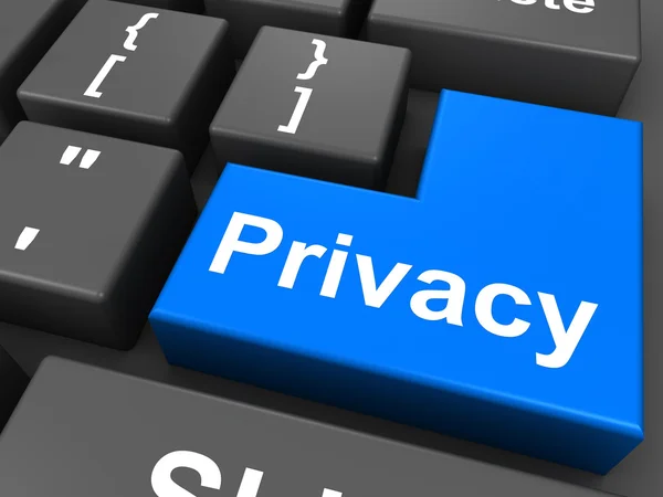 Privacy dator tangentbord-knappen — Stockfoto