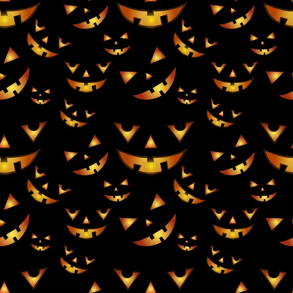 Halloween pompoenen patroon — Stockvector
