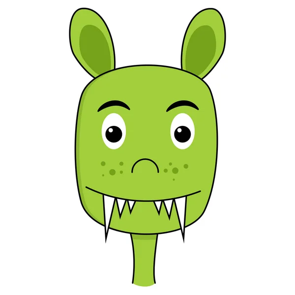 Cute monster cartoon face — Stock Vector