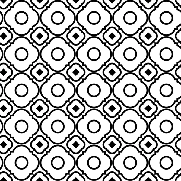 Siyah ve beyaz geometrik desen — Stok Vektör
