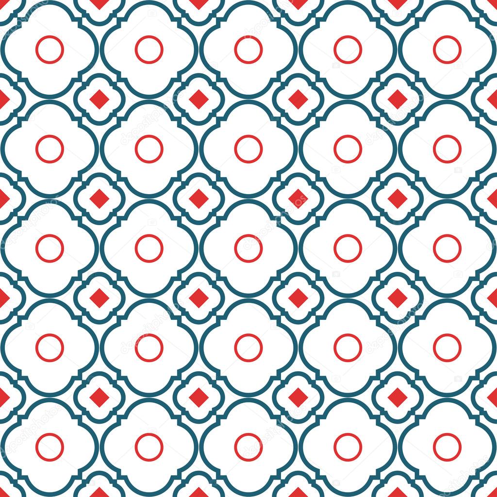 Red and blue geometric Pattern